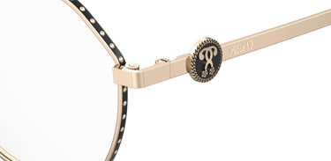 Premium Women Moschino Eyeglasses: MOS586 - Gold Black - SpecSMART Eye Clinic (Zoom View)